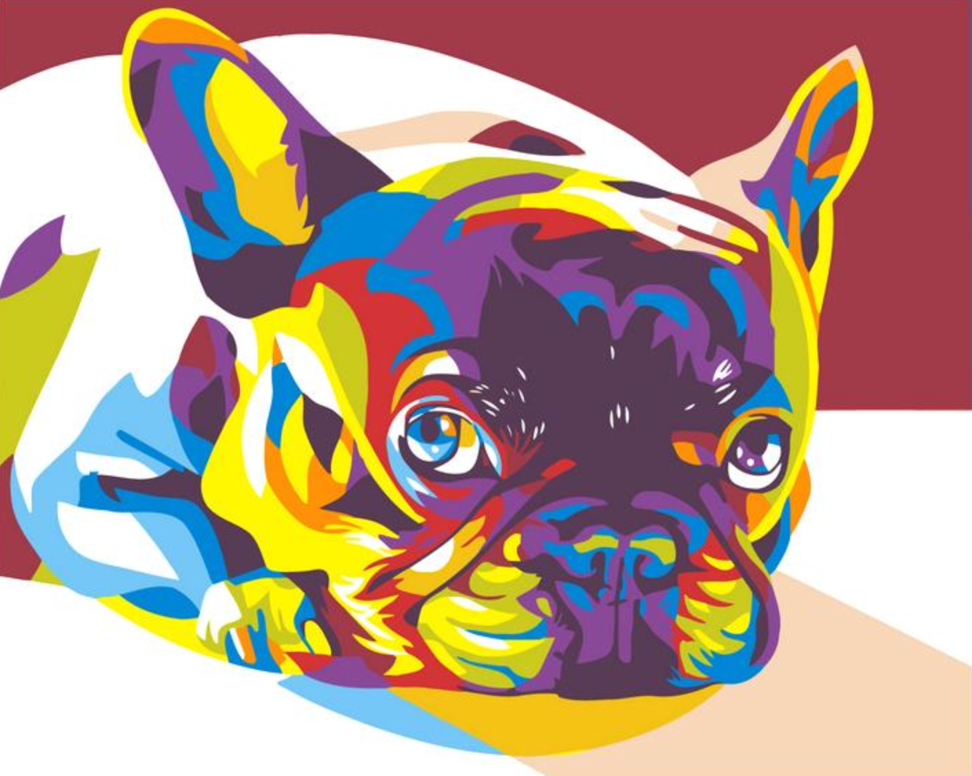 Cane Colorato Rilassante