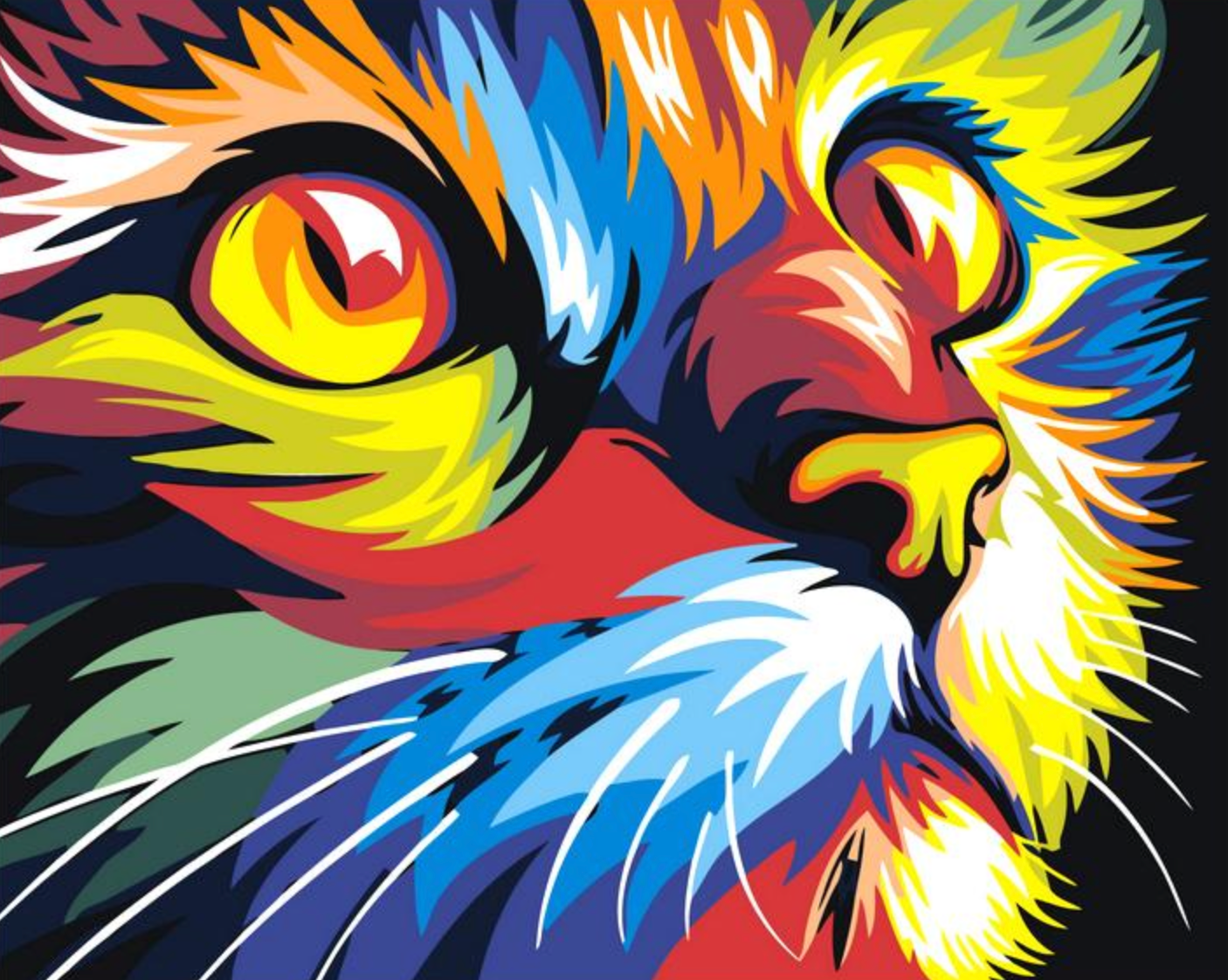 Gatto colorato