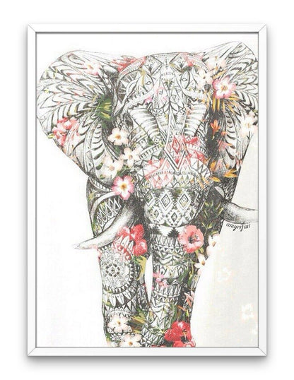 Elefante nei fiori
