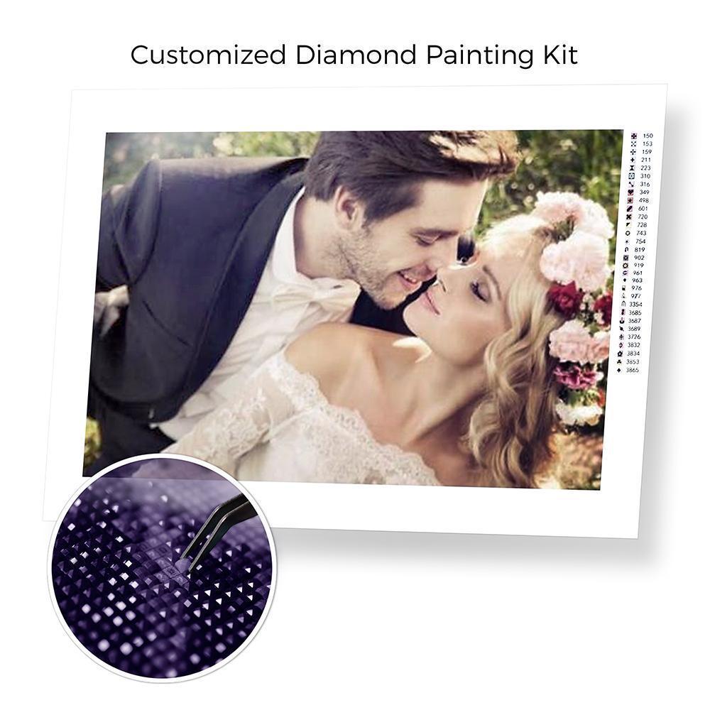 Disegno a diamante personalizzato|Kit di pittura Trapano completo per  adulti | Disegno a diamante personalizzato con foto personalizzata|Diamond