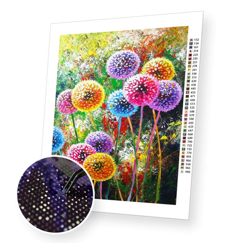 Dandelion premium diamond painting kit for adults