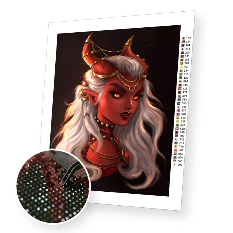 Demon premium diamond painting kit for adults