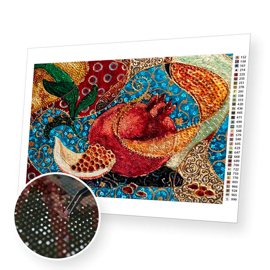 Pomegranate premium diamond painting kit for adults