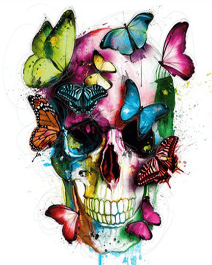 Cranio in farfalle